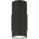 Plaza 100 LED 9.13 inch Black Outdoor Wall Mount